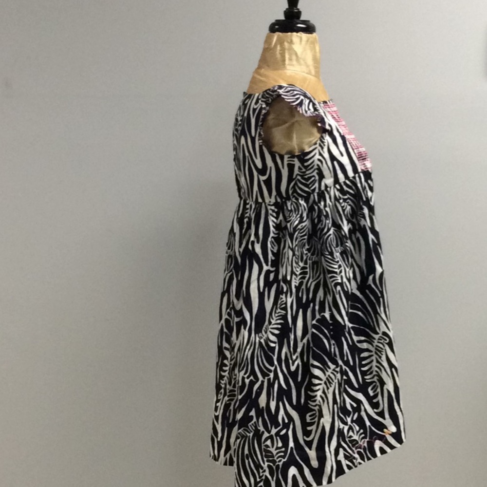 Lilly Pulitzer Navy/White Animal Print Girls Dress - Picture 4 of 10